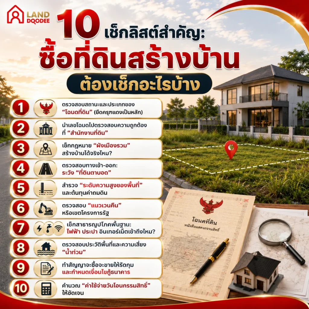 10 เช็กลิสต์สำคัญ ซื้อที่ดินสร้างบ้าน ต้องเช็กอะไรบ้าง