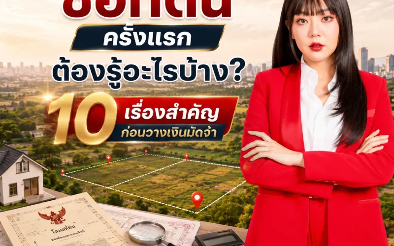 ซื้อที่ดินครั้งแรกต้องรู้อะไรบ้าง 10 เรื่องสำคัญก่อนวางเงินมัดจำ