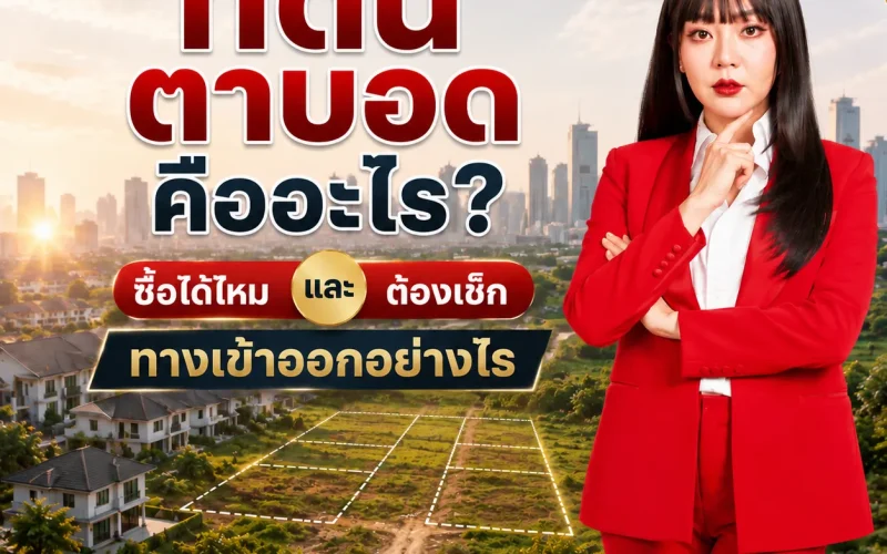 ที่ดินตาบอดคืออะไร ซื้อได้ไหม และต้องเช็กทางเข้าออกอย่างไร